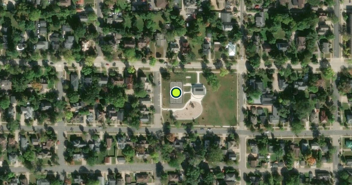 Satellite view of Stevens Point Pickleball Courts