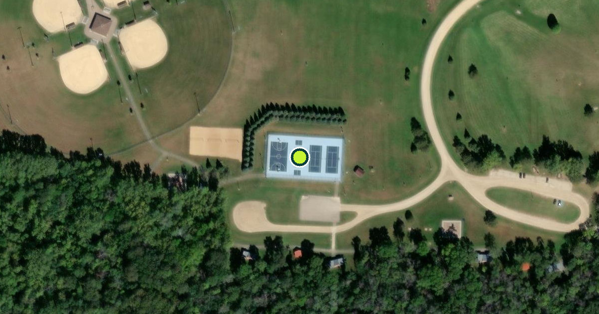 Satellite view of Stewartville Pickleball Courts
