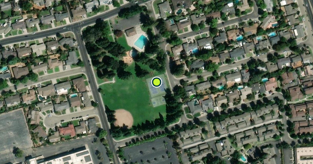 Satellite view of Stockton Pickleball Courts