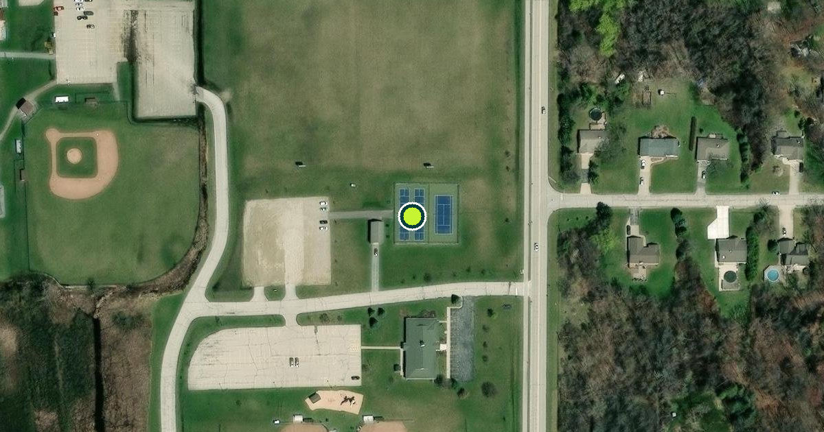 Satellite view of Suamico Pickleball Courts