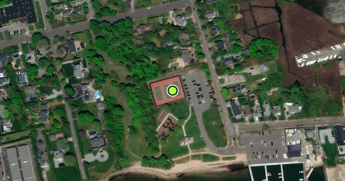 Satellite view of Suffolk County Pickleball Courts