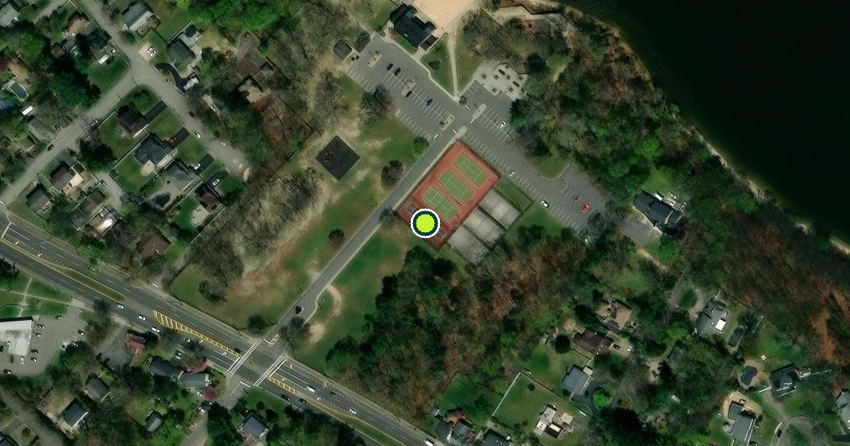 Satellite view of Suffolk County Pickleball Courts