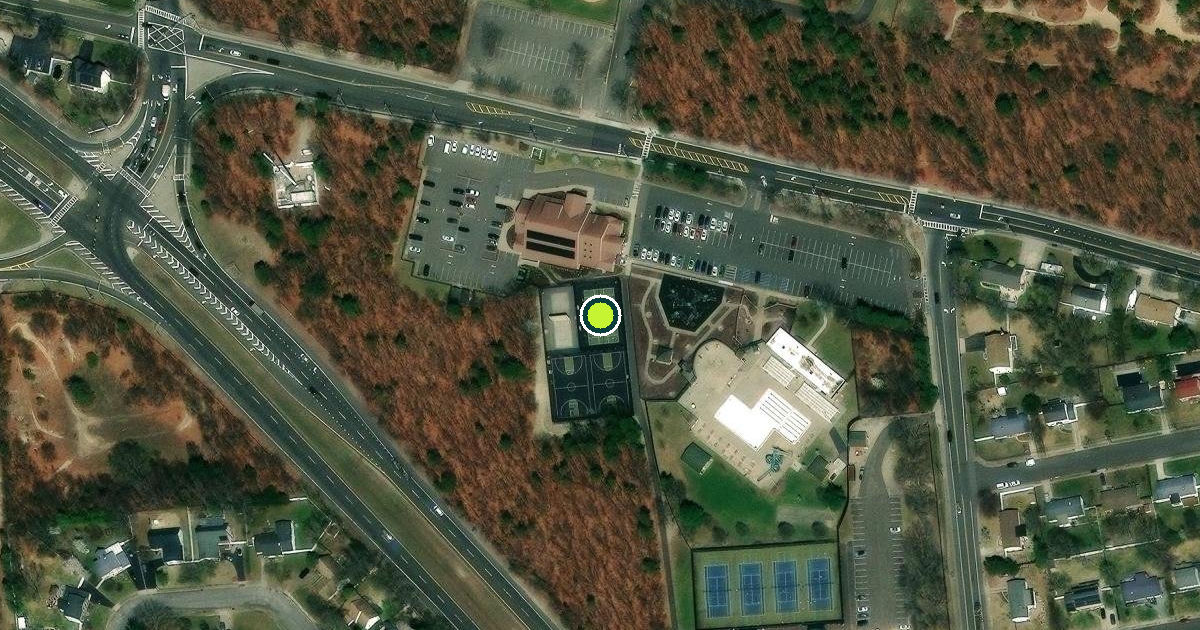 Satellite view of Suffolk County Pickleball Courts