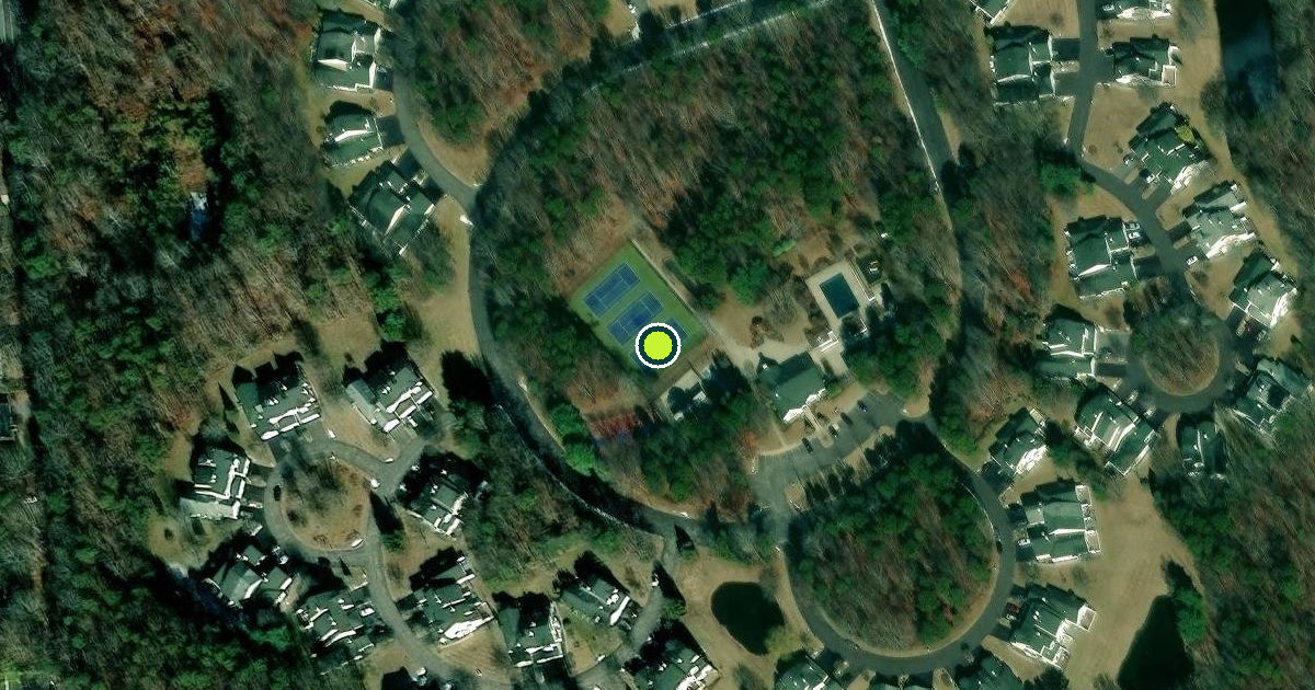 Satellite view of Suffolk County Pickleball Courts