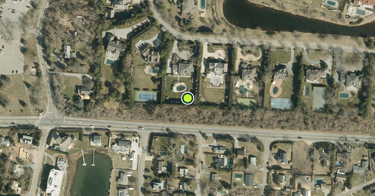Satellite view of Suffolk County Pickleball Courts