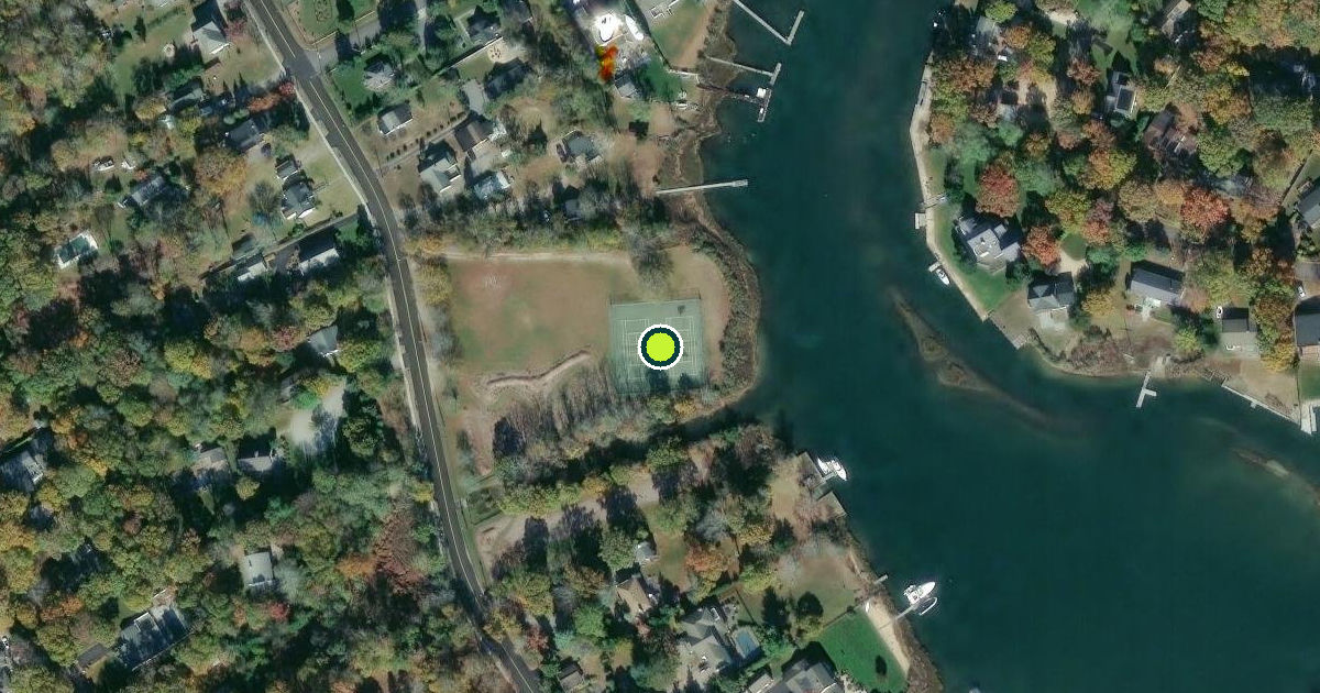 Satellite view of Suffolk County Pickleball Courts