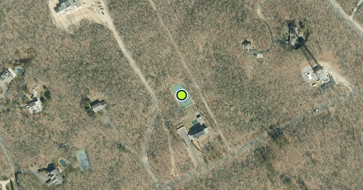 Satellite view of Suffolk County Pickleball Courts