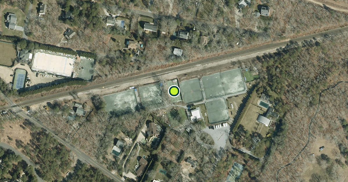 Satellite view of Suffolk County Pickleball Courts