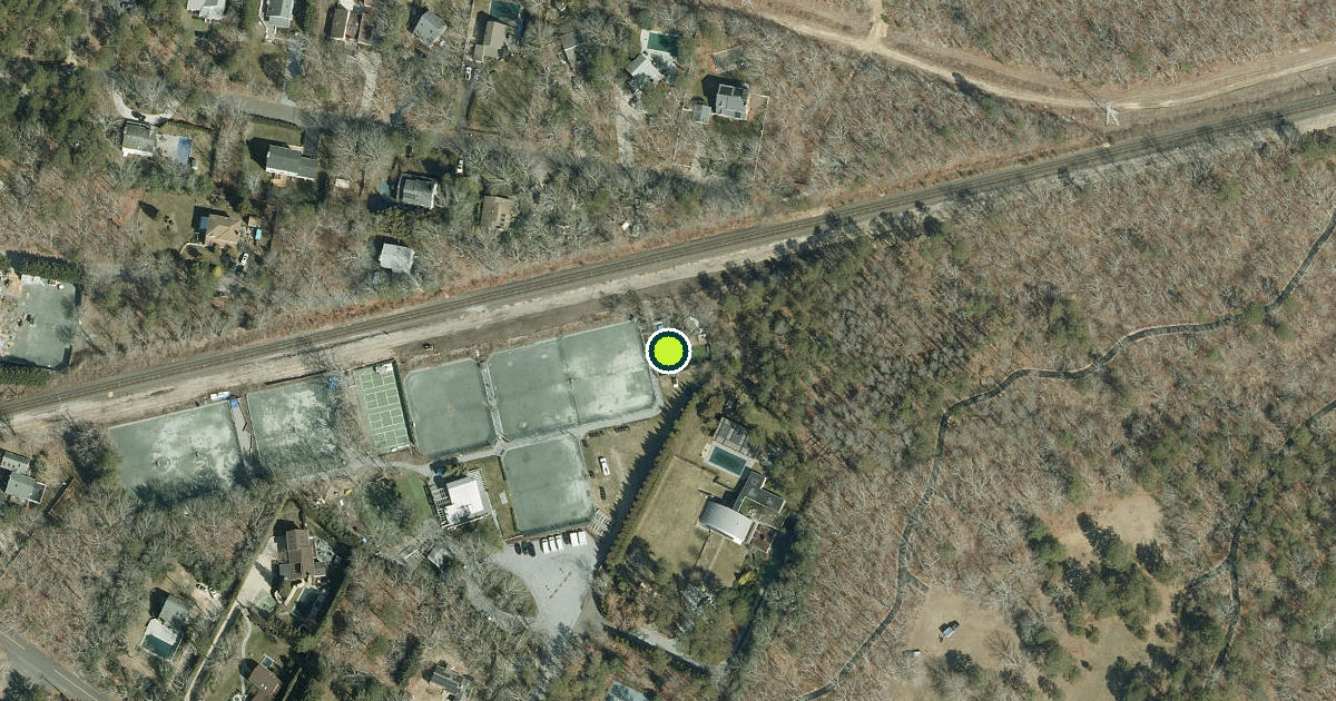 Satellite view of Suffolk County Pickleball Courts