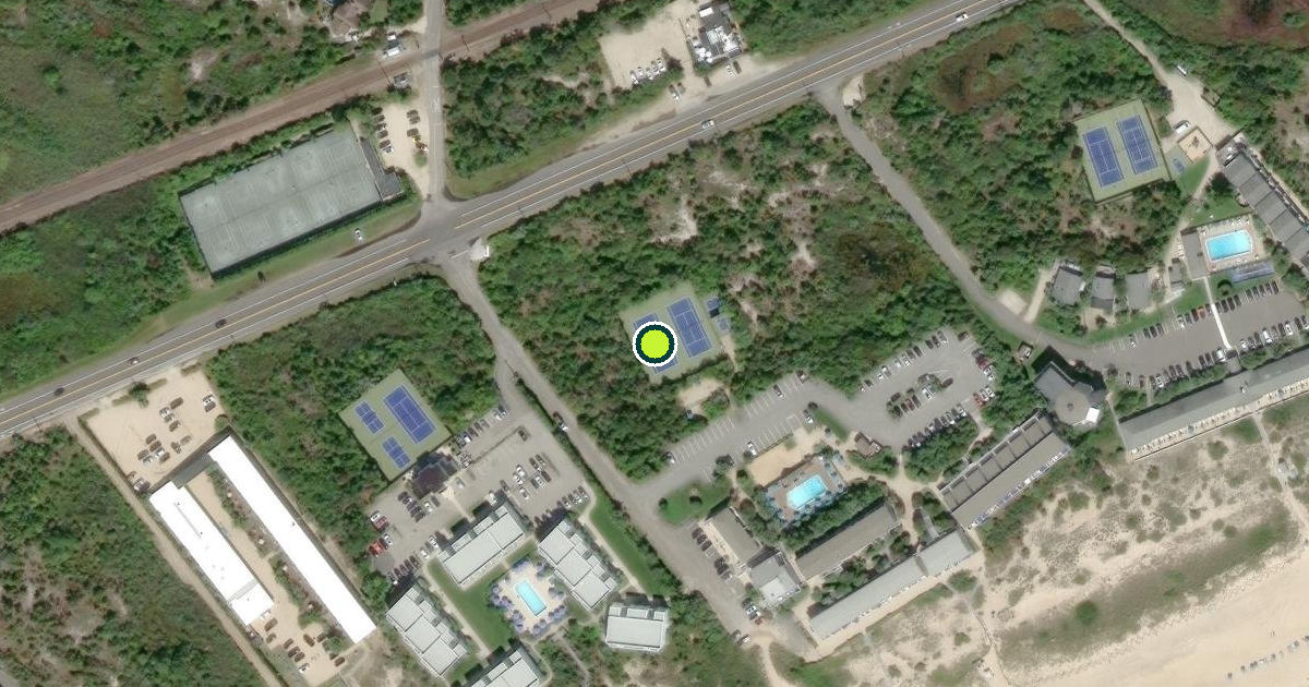 Satellite view of Suffolk County Pickleball Courts