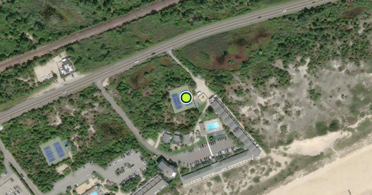 Satellite view of Suffolk County Pickleball Courts