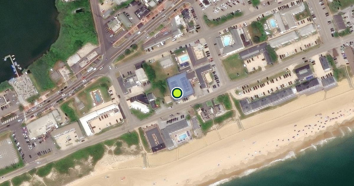 Satellite view of Suffolk County Pickleball Courts
