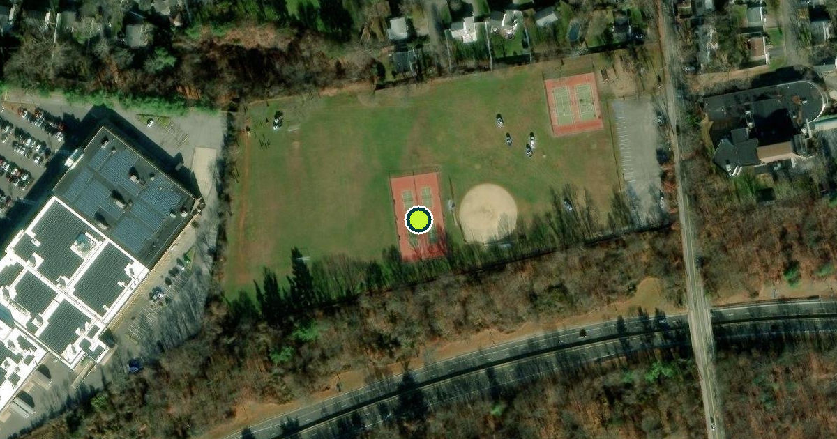 Satellite view of Suffolk County Pickleball Courts