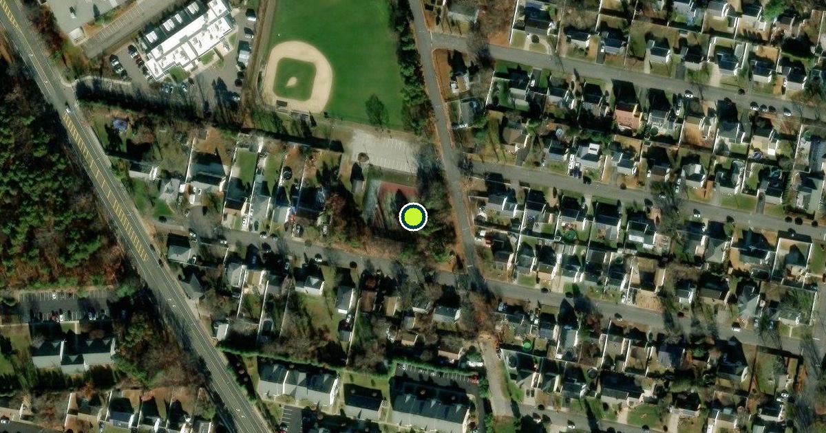 Satellite view of Suffolk County Pickleball Courts