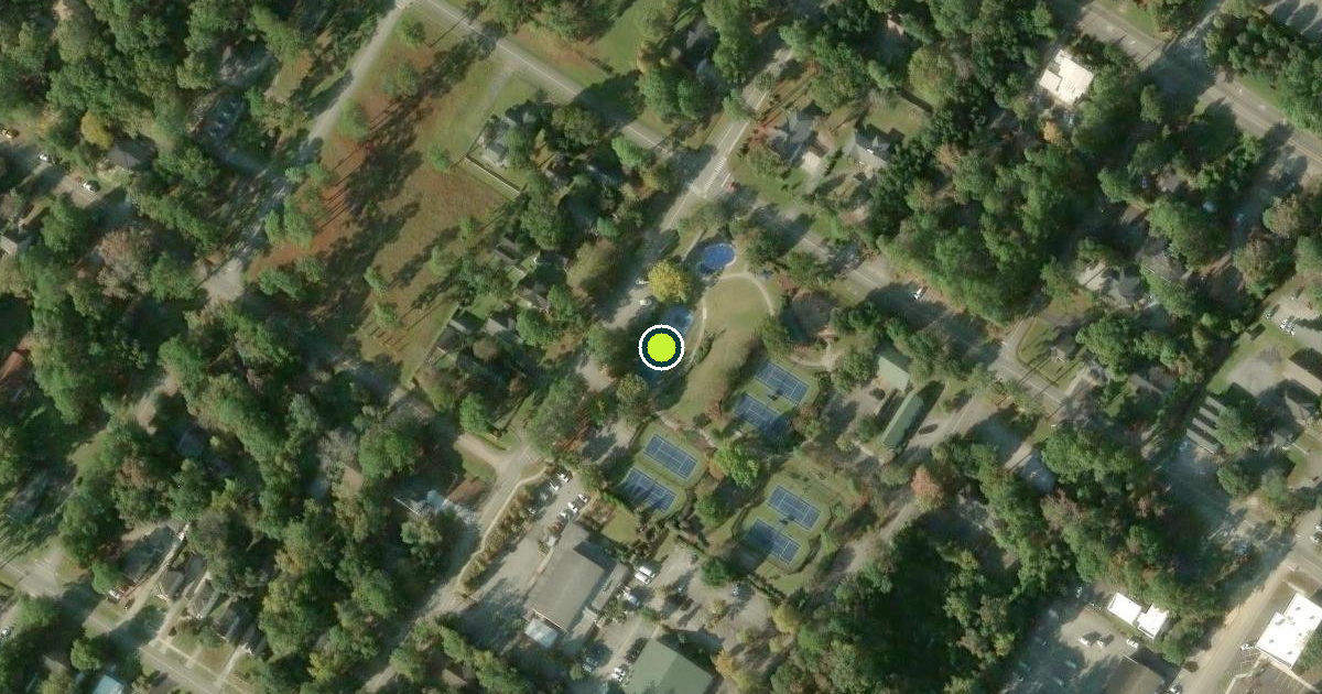 Satellite view of Summerville Pickleball Courts