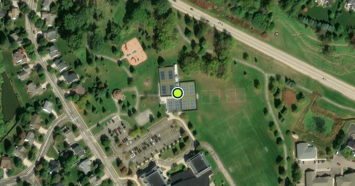 Satellite view of Sun Prairie Pickleball Courts
