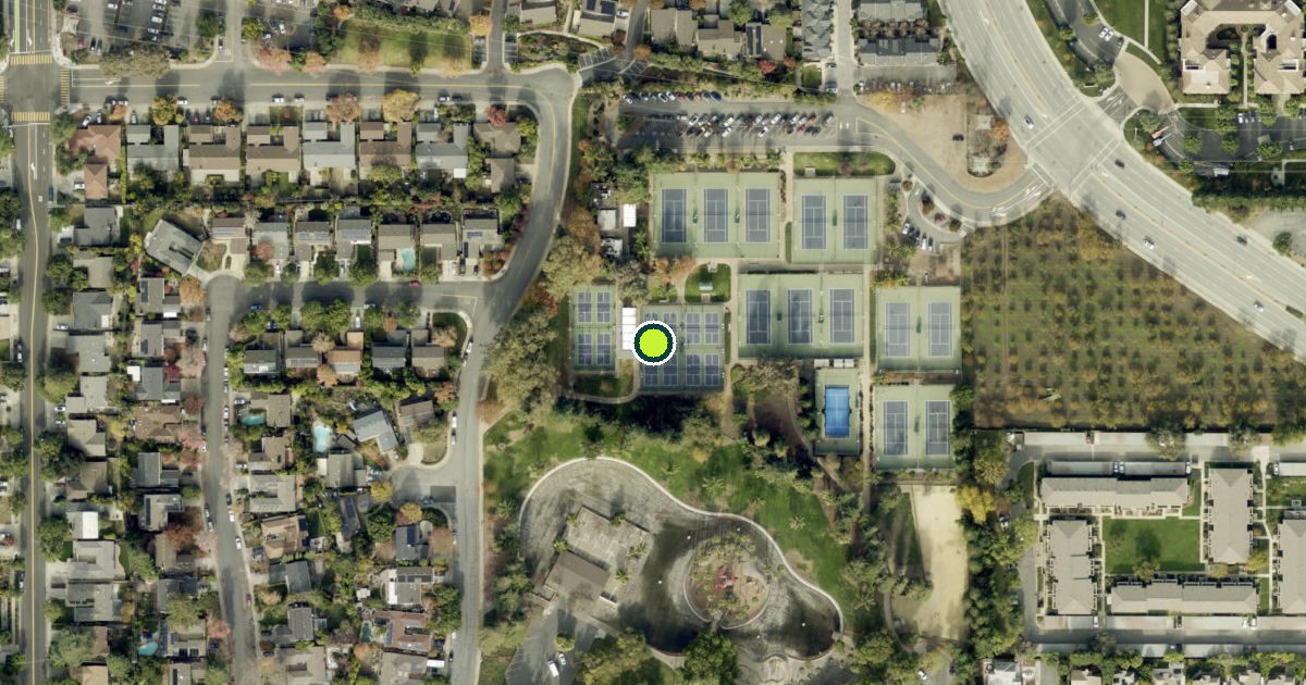 Satellite view of Sunnyvale Pickleball Courts