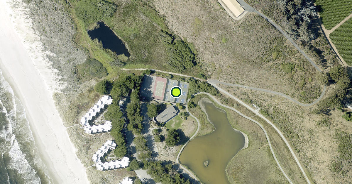 Satellite view of Sunset State Beach Pickleball Courts