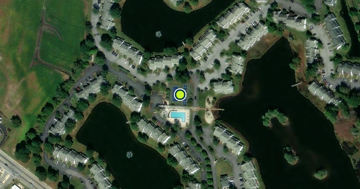 Satellite view of Sussex County Pickleball Courts