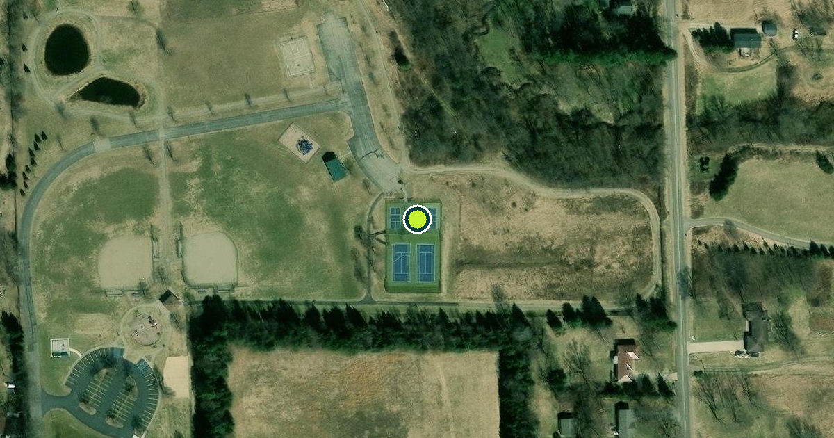 Satellite view of Tallmadge Charter Township Pickleball Courts