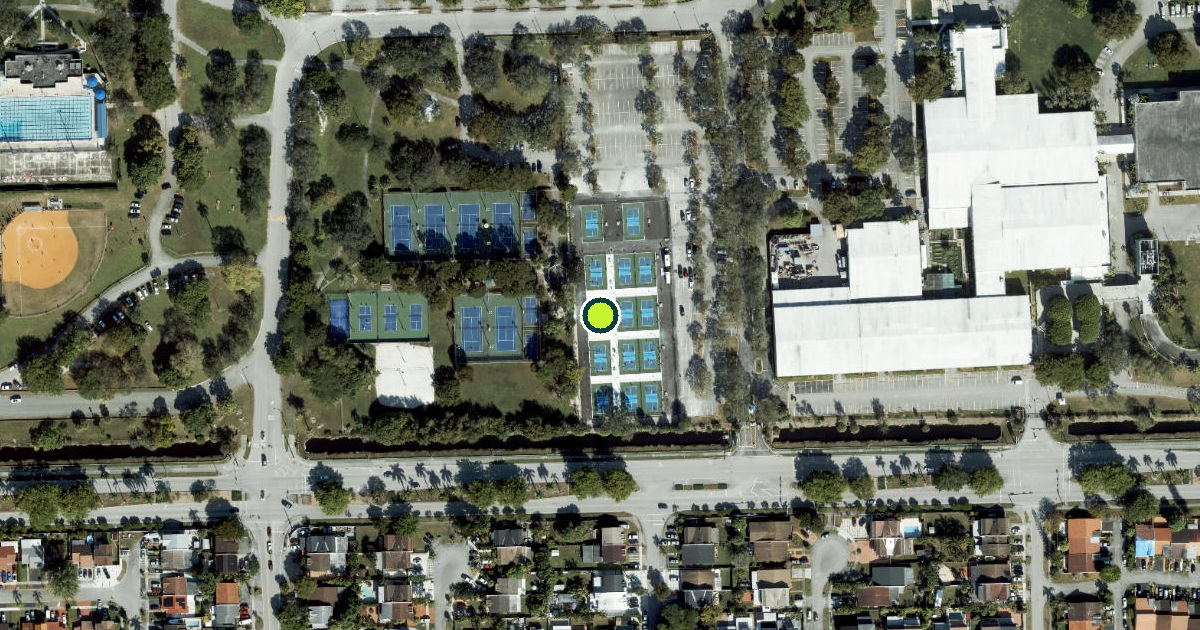 Satellite view of Tamiami Regional Park Pickleball Courts