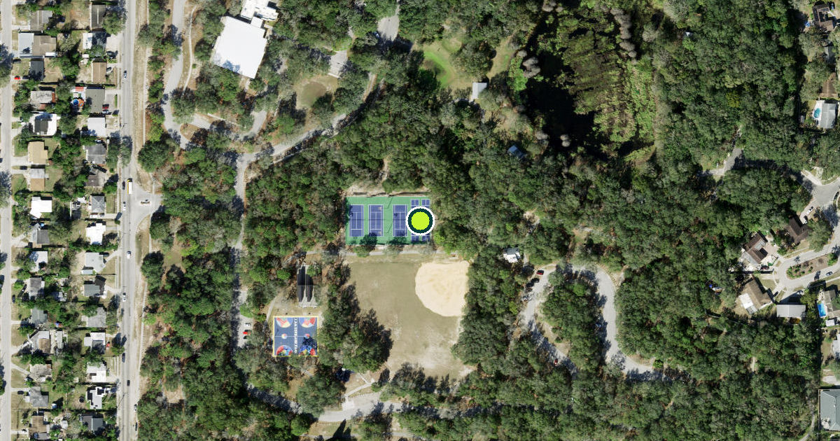 Satellite view of Tampa Pickleball Courts