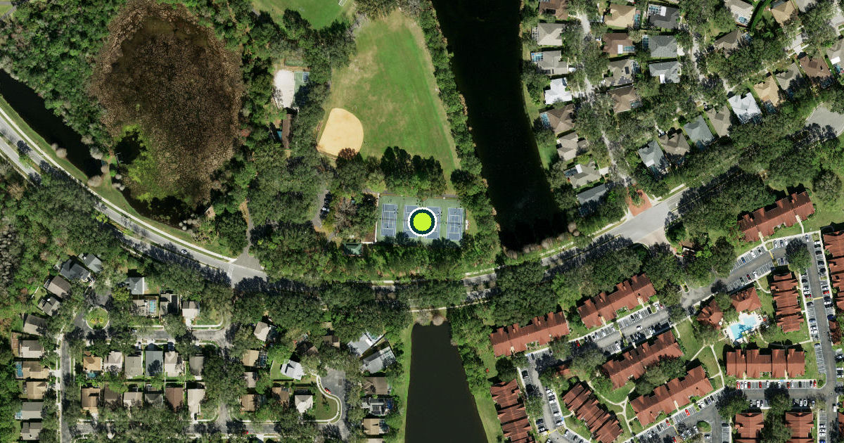 Satellite view of Tampa Pickleball Courts