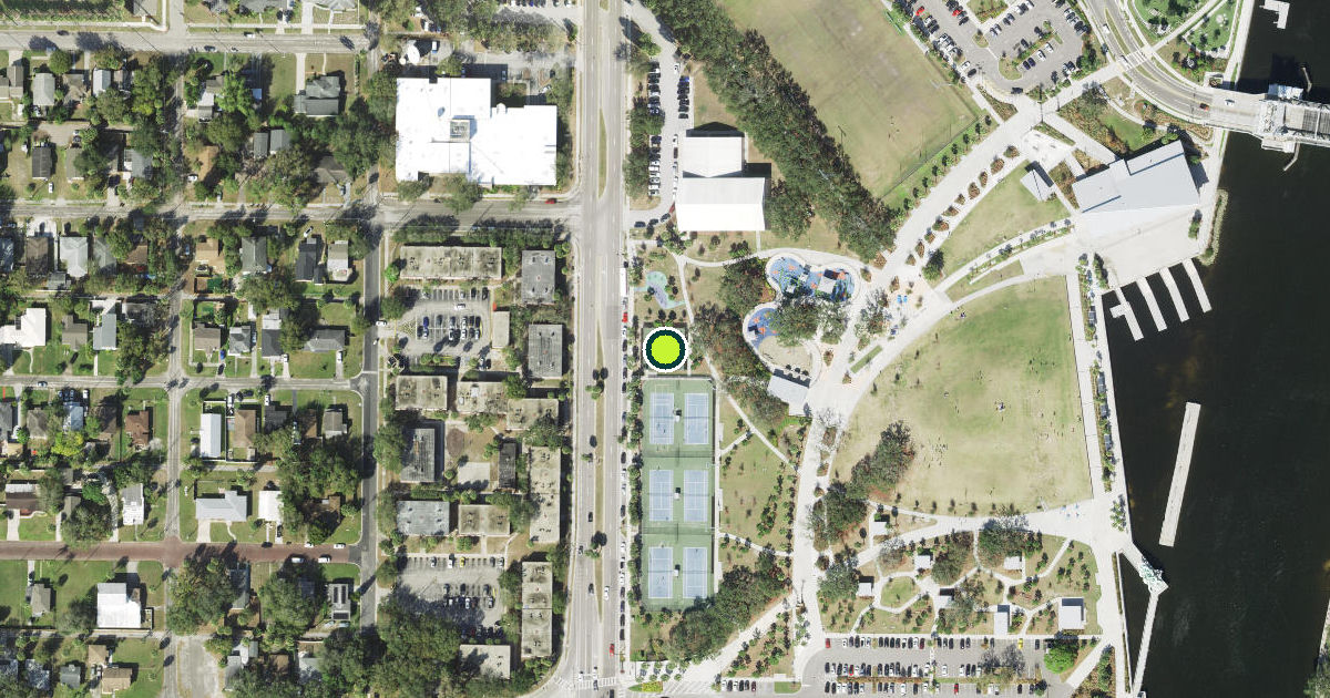 Satellite view of Tampa Pickleball Courts