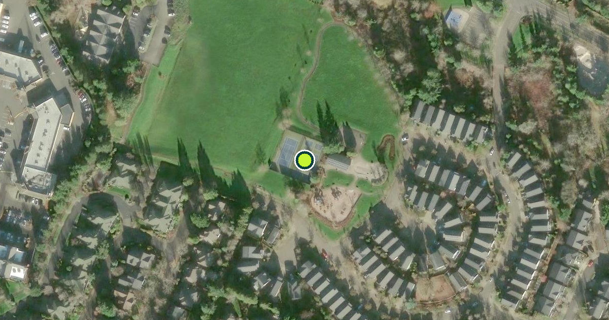 Satellite view of Tanner Creek Park Pickleball Courts
