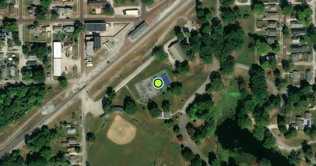 Satellite view of Taylorville Pickleball Courts