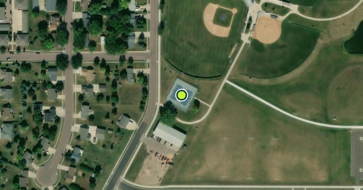 Satellite view of Tea Pickleball Courts