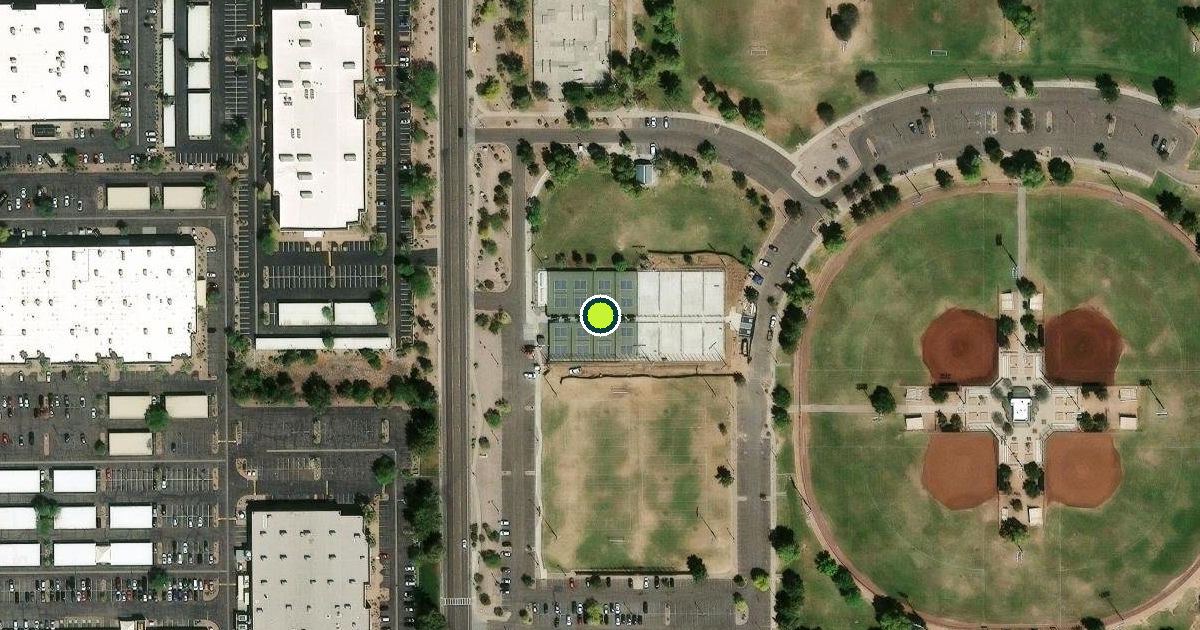 Satellite view of Tempe Sports Complex Tennis Courts