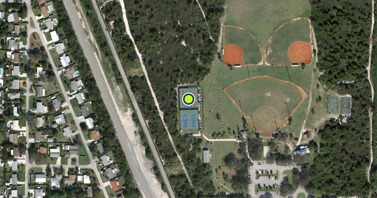 Satellite view of Tequesta Park Pickleball Courts