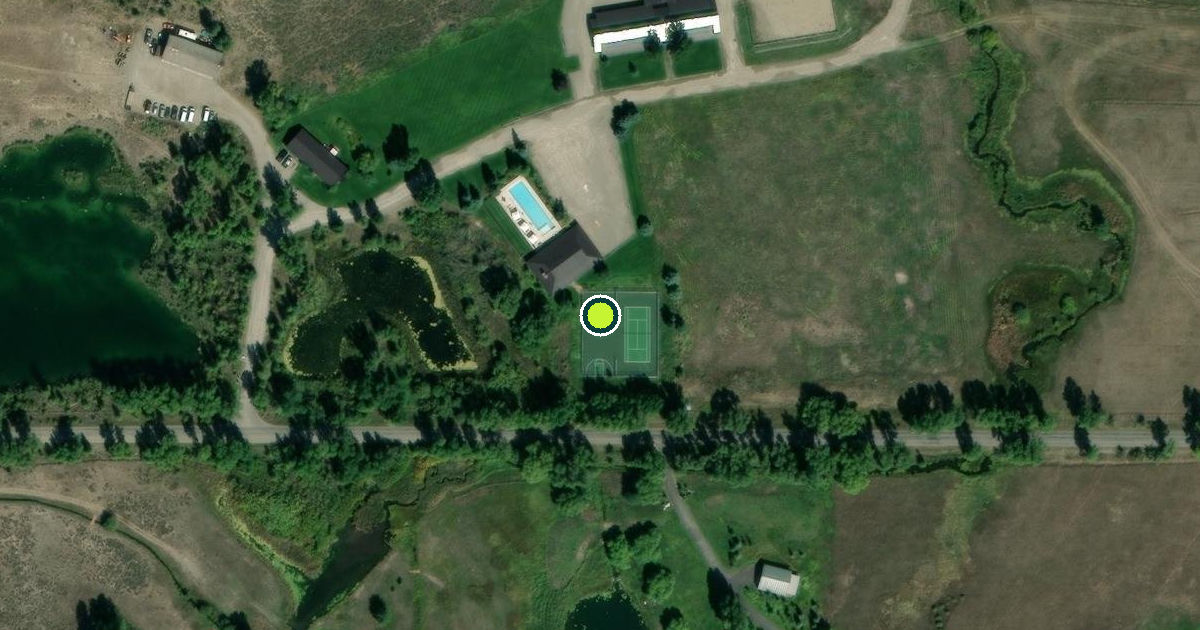 Satellite view of Teton County Pickleball Courts