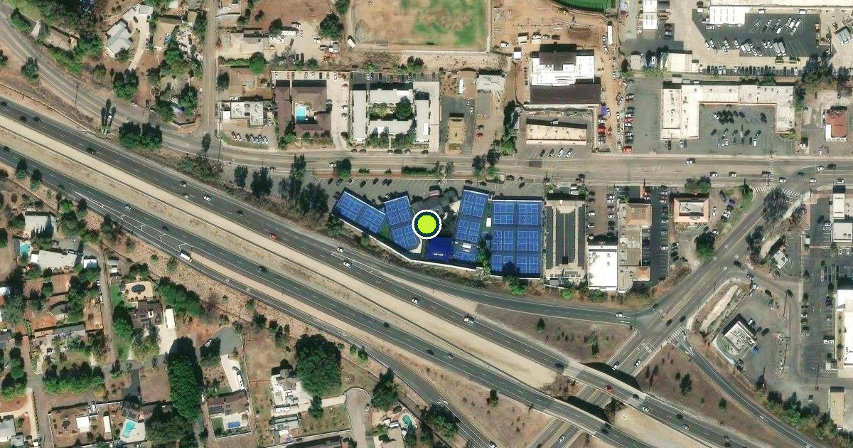 Satellite view of The HUB Pickleball Club
