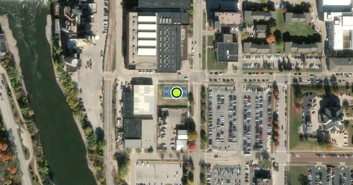Satellite view of The University of Iowa Pickleball Courts