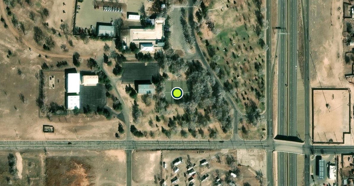 Satellite view of Thompson Park Pickleball Courts