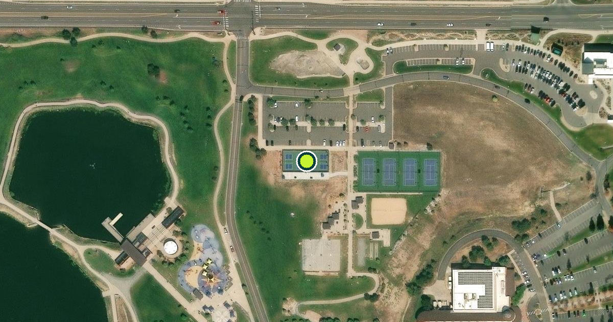 Satellite view of Thornton Pickleball Courts