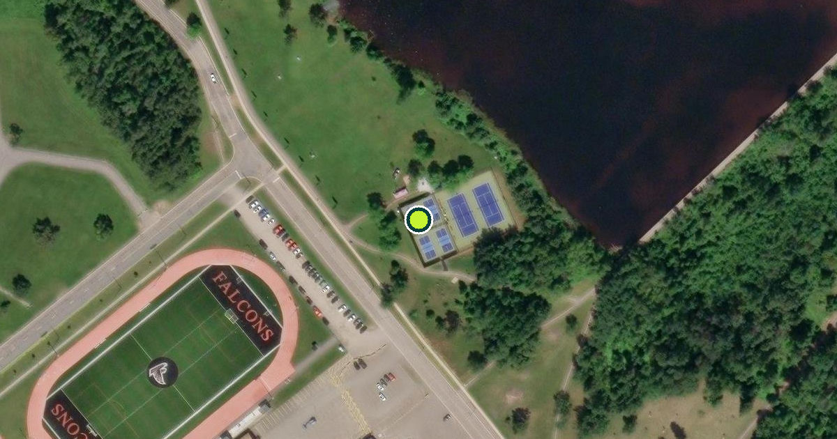 Satellite view of Thunder Bay Pickleball Courts