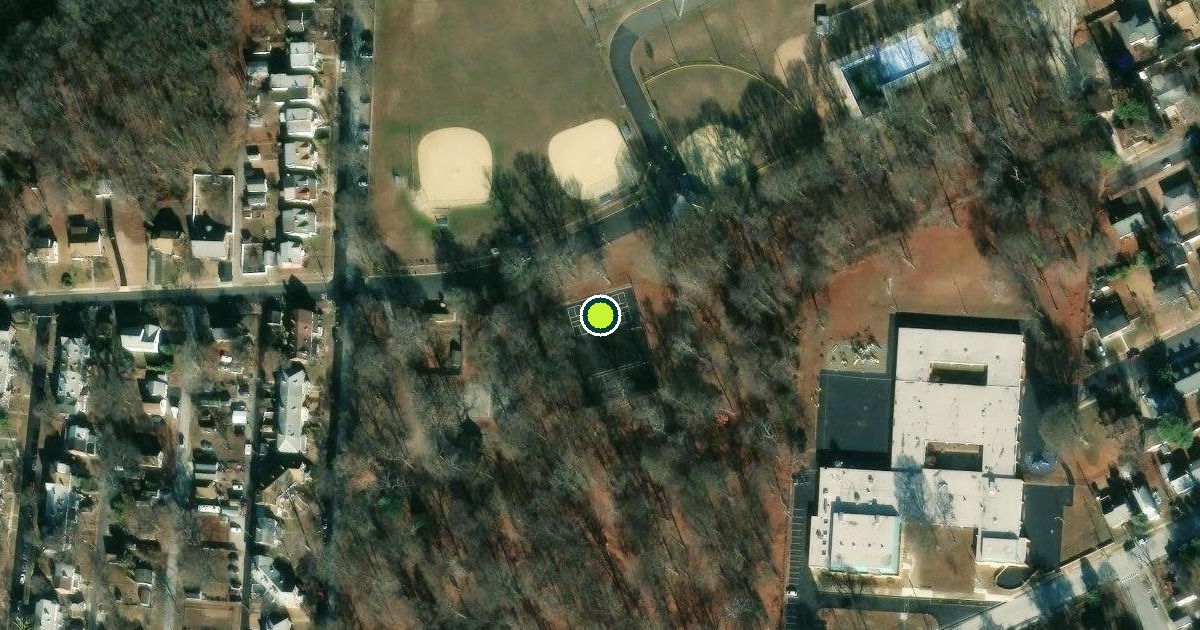 Satellite view of Tinicum Township Pickleball Courts