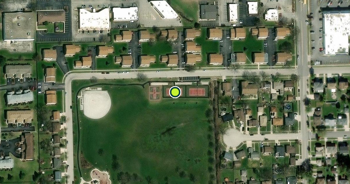Satellite view of Tinley Park Pickleball Courts