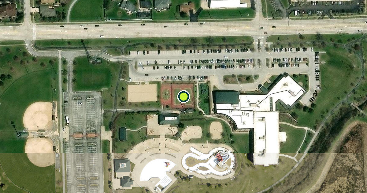 Satellite view of Tinley Park Pickleball Courts