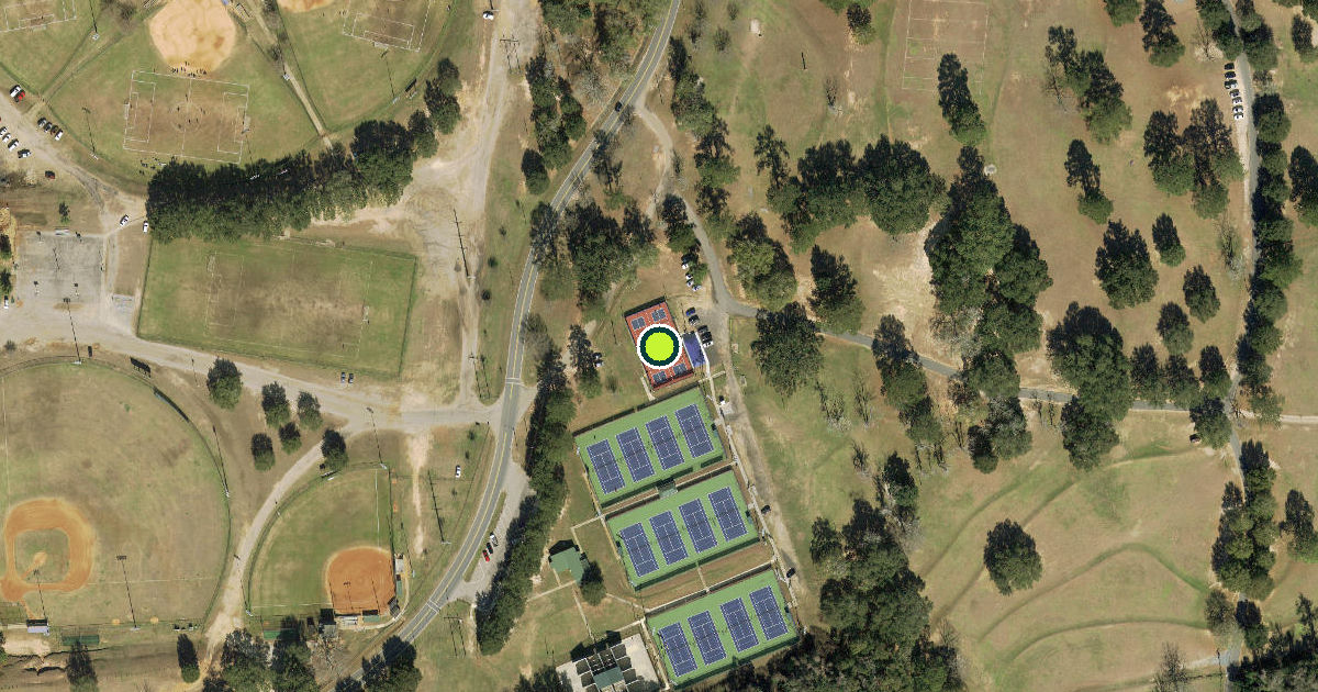 Satellite view of Tom Brown Park Pickleball Courts