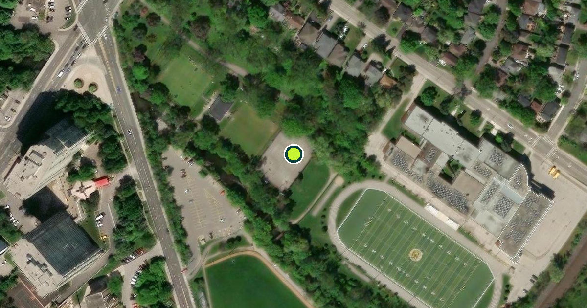 Satellite view of Tom Riley Park Pickleball Courts
