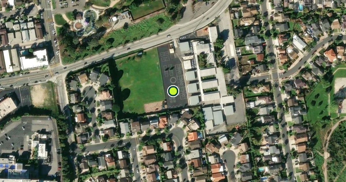 Satellite view of Torrance Pickleball Courts