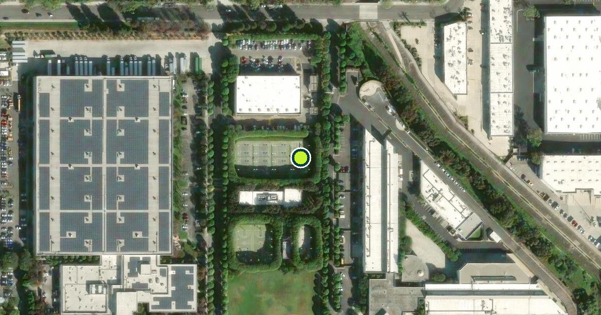 Satellite view of Torrance Pickleball Courts