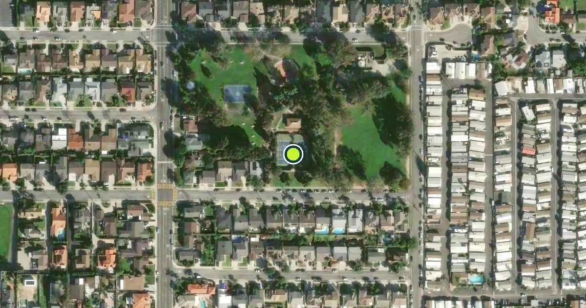 Satellite view of Torrance Pickleball Courts