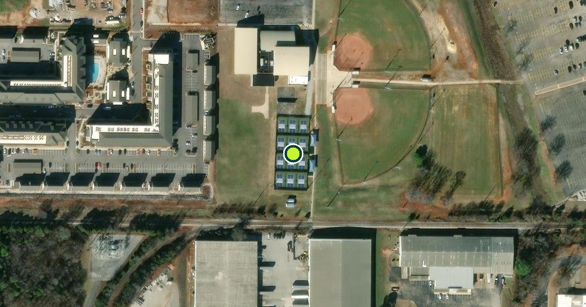 Satellite view of Town Madison Pickleball Courts