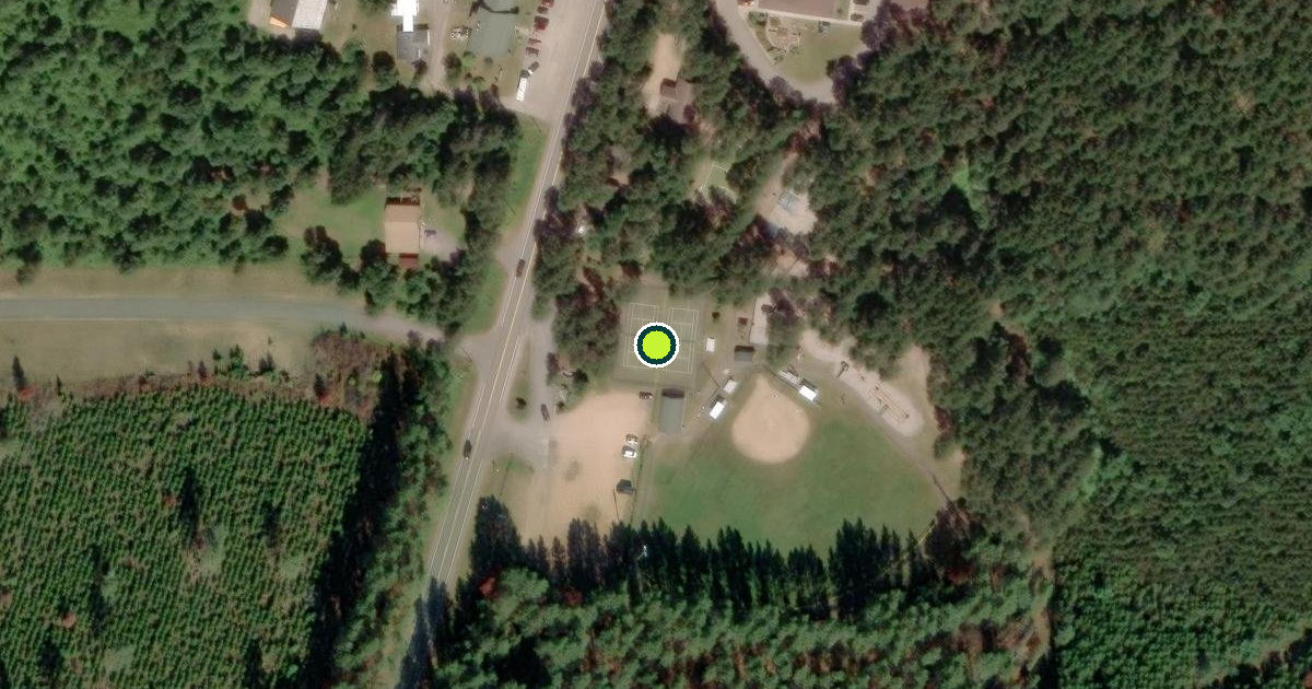 Satellite view of Town of Boulder Junction Pickleball Courts