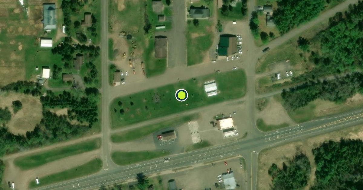Satellite view of Town of Brule Pickleball Courts